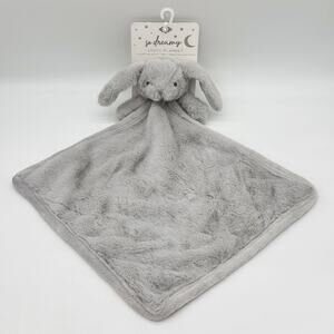New So Dreamy Plush Gray Bunny Baby Security Blanket Lovey SL Home Fashions